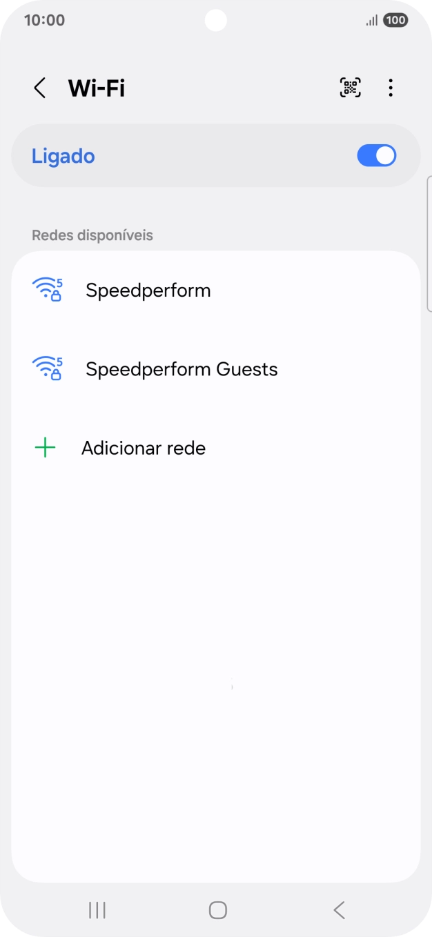 Prima a rede Wi-Fi pretendida.