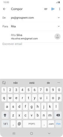 Prima o contacto pretendido.