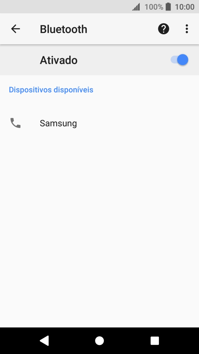 Prima o dispositivo Bluetooth pretendido e siga as indicações no ecrã para emparelhar o dispositivo pretendido com o telefone.