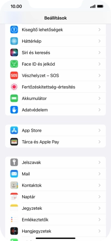 Válaszd a Mail lehetőséget.