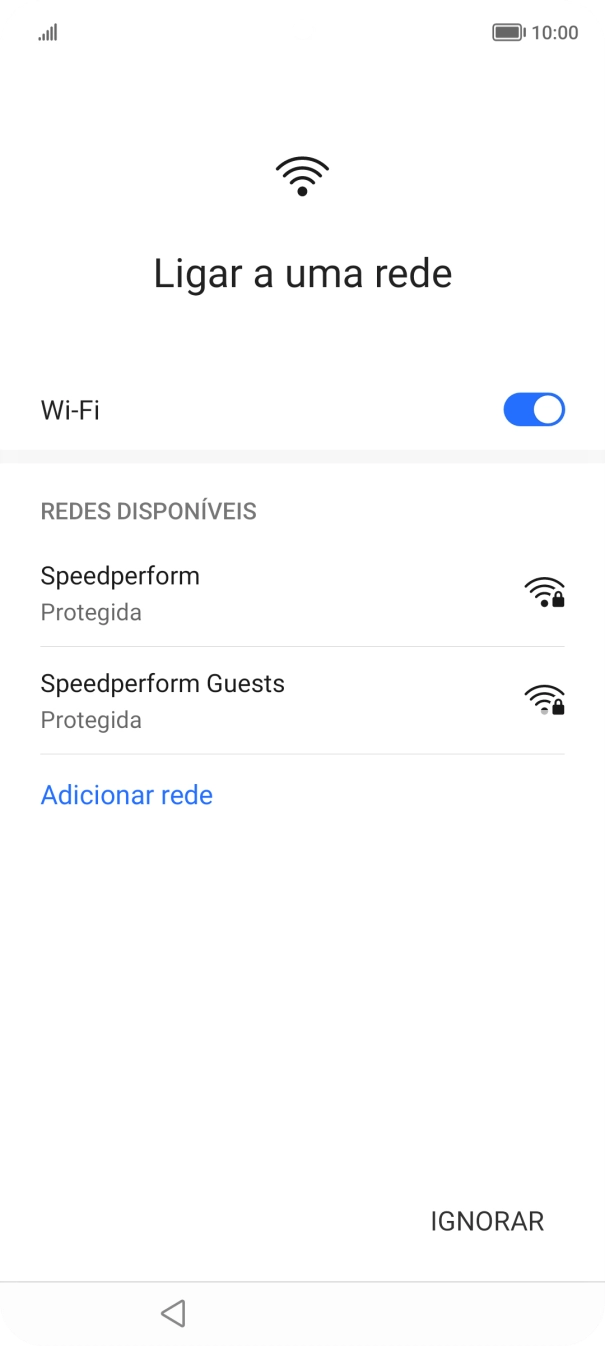 Prima a rede Wi-Fi pretendida.