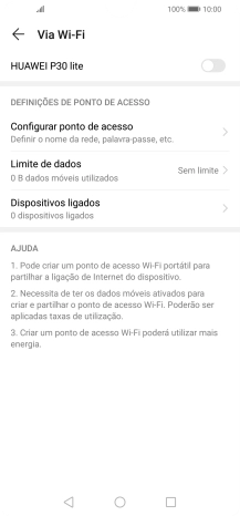 Prima Configurar ponto de acesso.