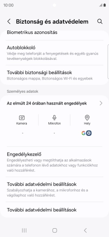 Válaszd a További biztonsági beállítások lehetőséget.