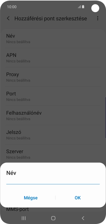 Írd be azt, hogy One Internet, és válaszd az OK lehetőséget.