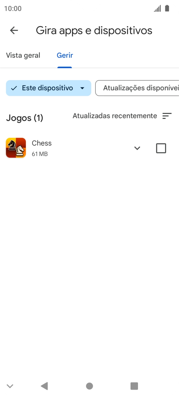 Prima a app pretendida.