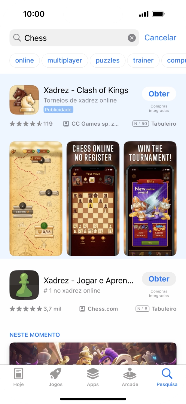 Prima a app pretendida.