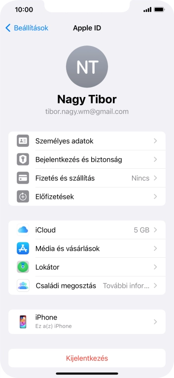 Húzd az ujjad felfelé a kijelző aljáról, hogy visszatérj a kezdőképernyőhöz.