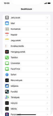 Válaszd az Üzenetek lehetőséget.