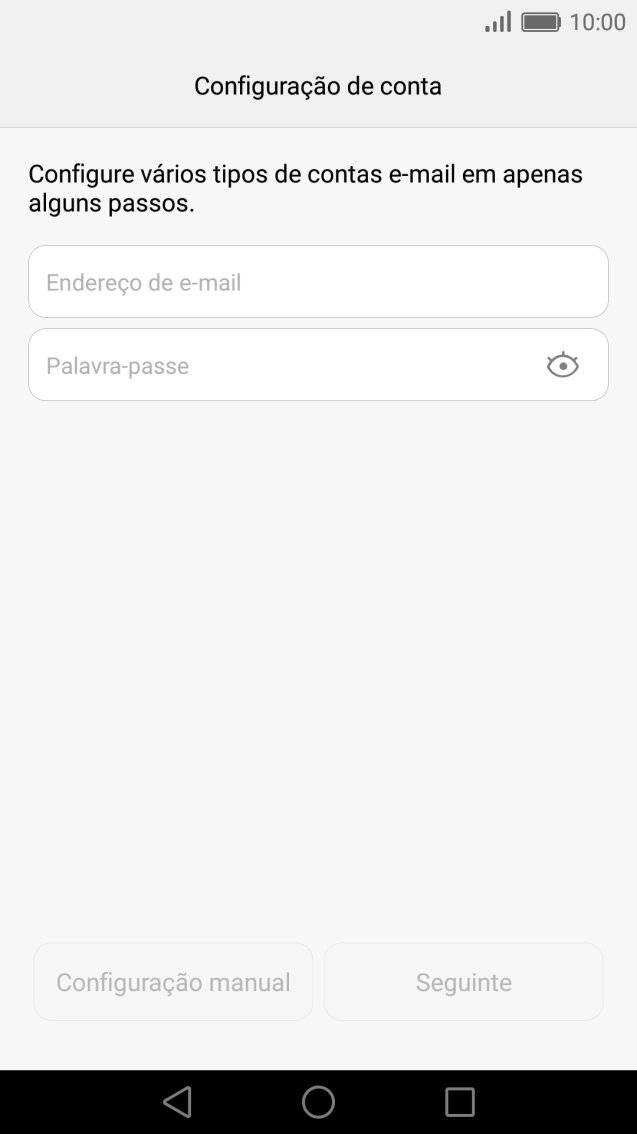 Prima Endereço de e-mail e introduza o seu endereço de e-mail.