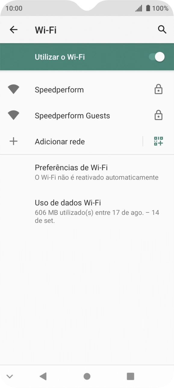 Prima a rede Wi-Fi pretendida.