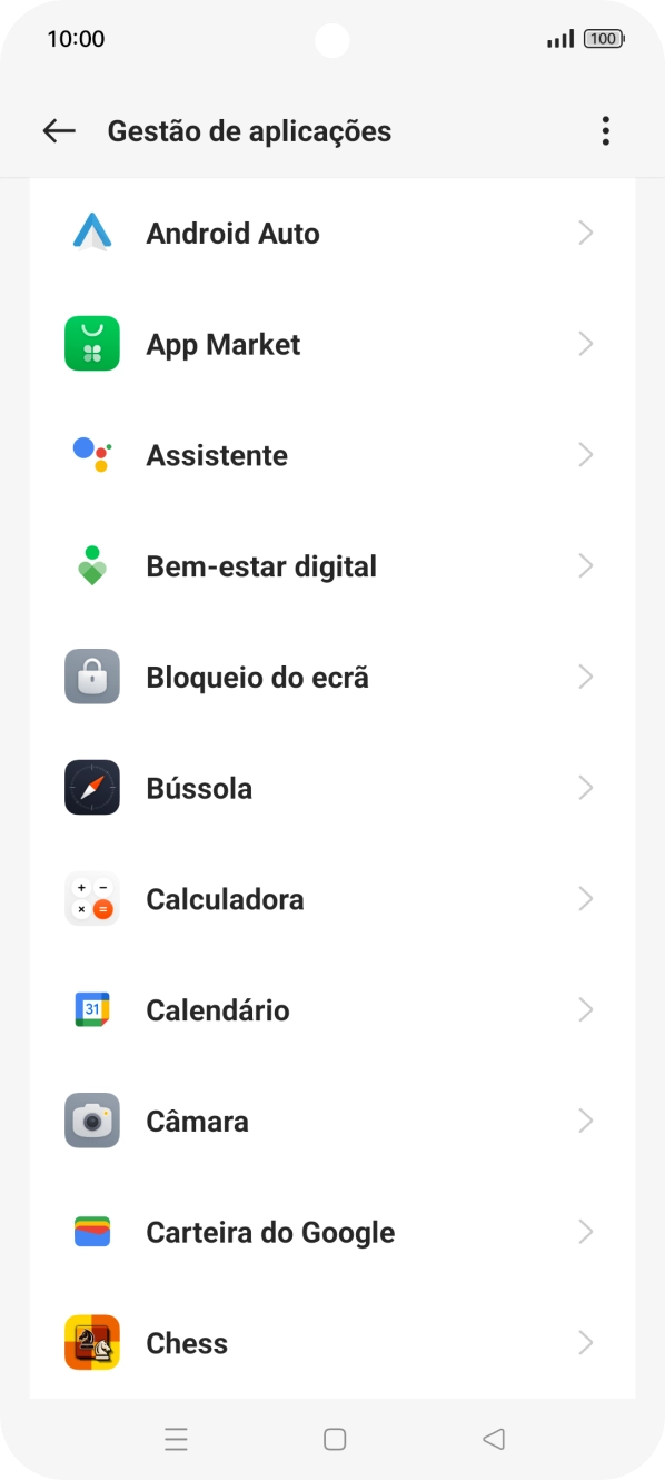 Prima a app pretendida.