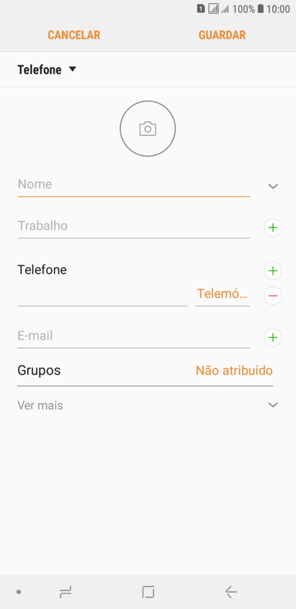 Prima a lista suspensa da lista de contactos.