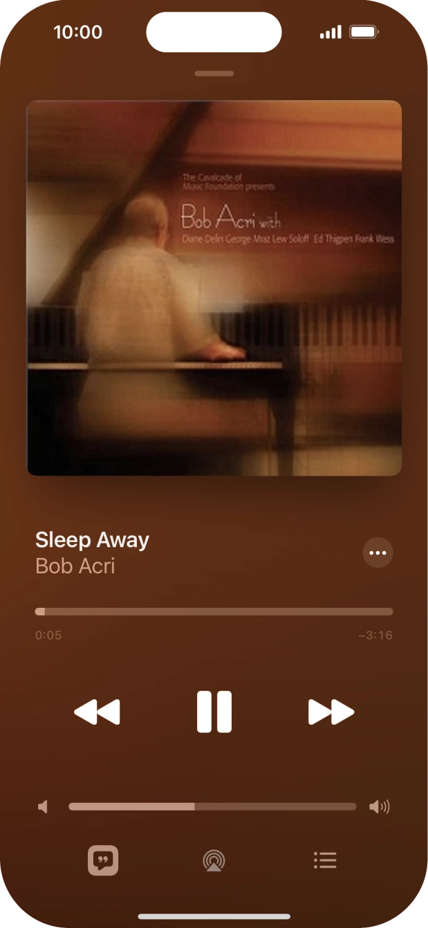 Prima a seta para a direita para ir para o ficheiro de música seguinte.