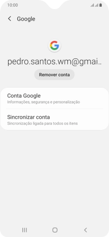 Prima Sincronizar conta.