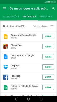 Prima a app pretendida.