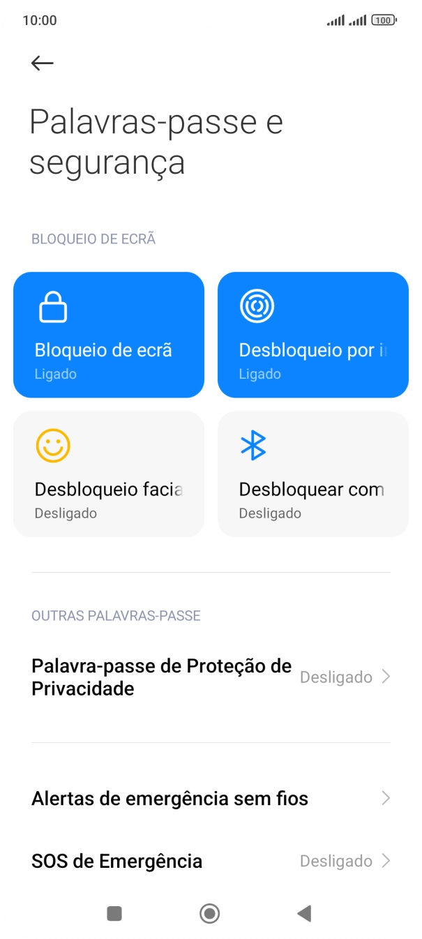 Prima Bloqueio de ecrã.