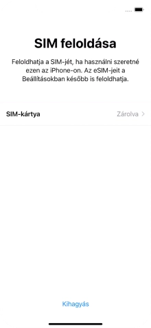 Válaszd a SIM-kártya lehetőséget.