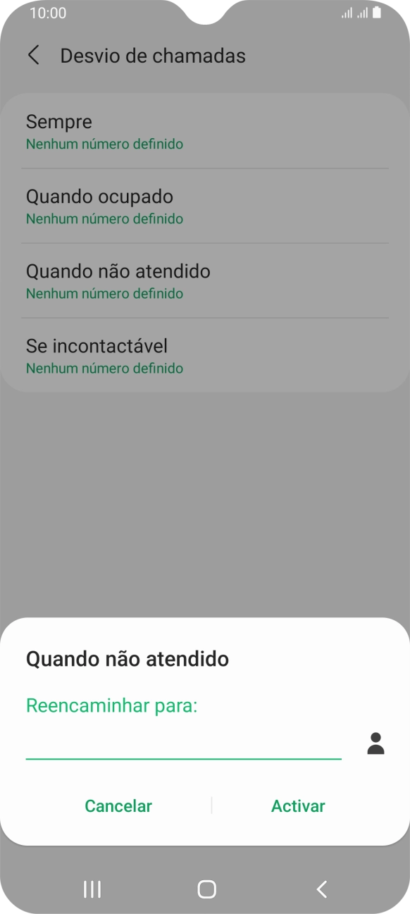 Introduza 123 e prima Activar.