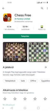 Válaszd a Telepítés lehetőséget, és kövesd a képernyőn megjelenő utasításokat az alkalmazás telepítéséhez.