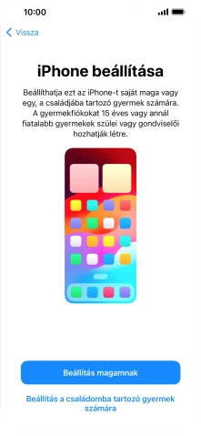 Válaszd a Beállítás magamnak lehetőséget.