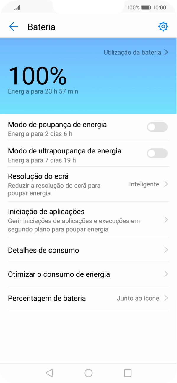 Prima o indicador junto à definição pretendida para ativar a função.