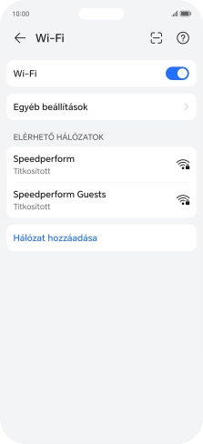 Válaszd ki a kívánt Wi-Fi hálózatot.
