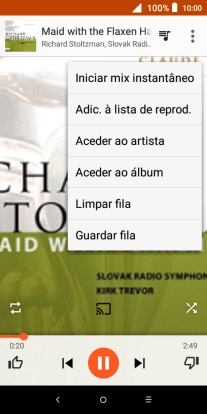Prima Adic. à lista de reprod..