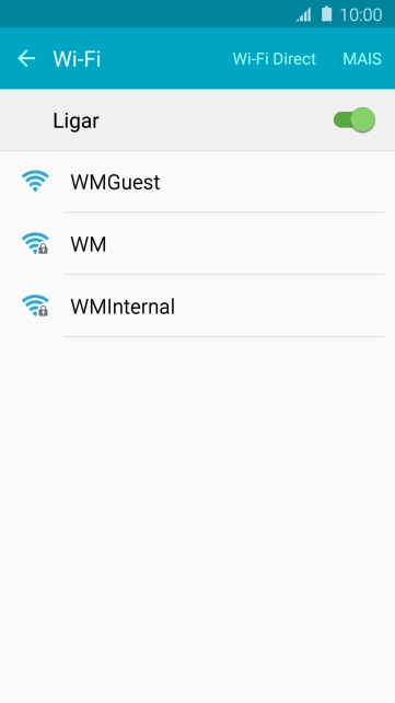Prima a rede Wi-Fi pretendida.