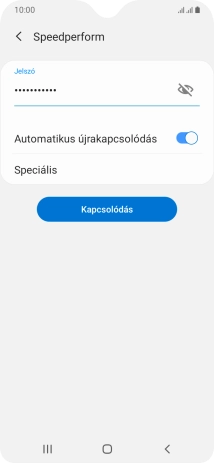 Írd be a Wi-Fi hálózatodhoz tartózó jelszót, és válaszd a Kapcsolódás lehetőséget.