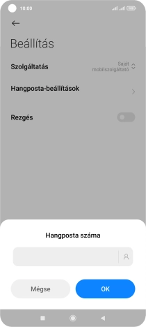 Írd be azt, hogy +36709090999, és válaszd az OK lehetőséget.