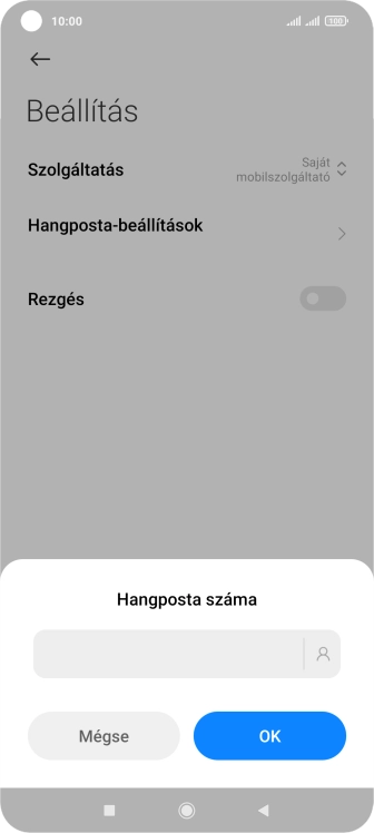 Írd be azt, hogy +36709090999, és válaszd az OK lehetőséget.