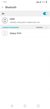 Válaszd ki a kívánt Bluetooth-eszközt, és kövesd a kijelzőn megjelenő utasításokat annak telefonodhoz történő csatlakoztatásához.