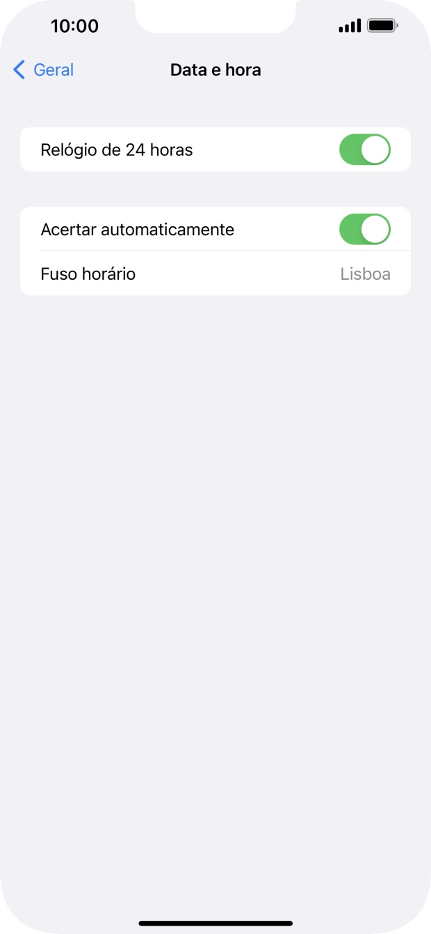 Para voltar ao ecrã inicial, deslize o dedo de baixo para cima a partir da base do ecrã.