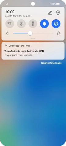 Prima Toque para mais opções.