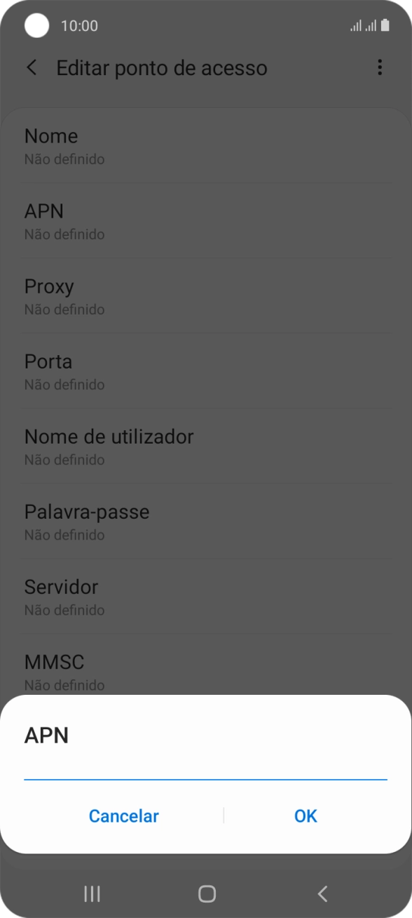 Introduza net2.vodafone.pt e prima OK.