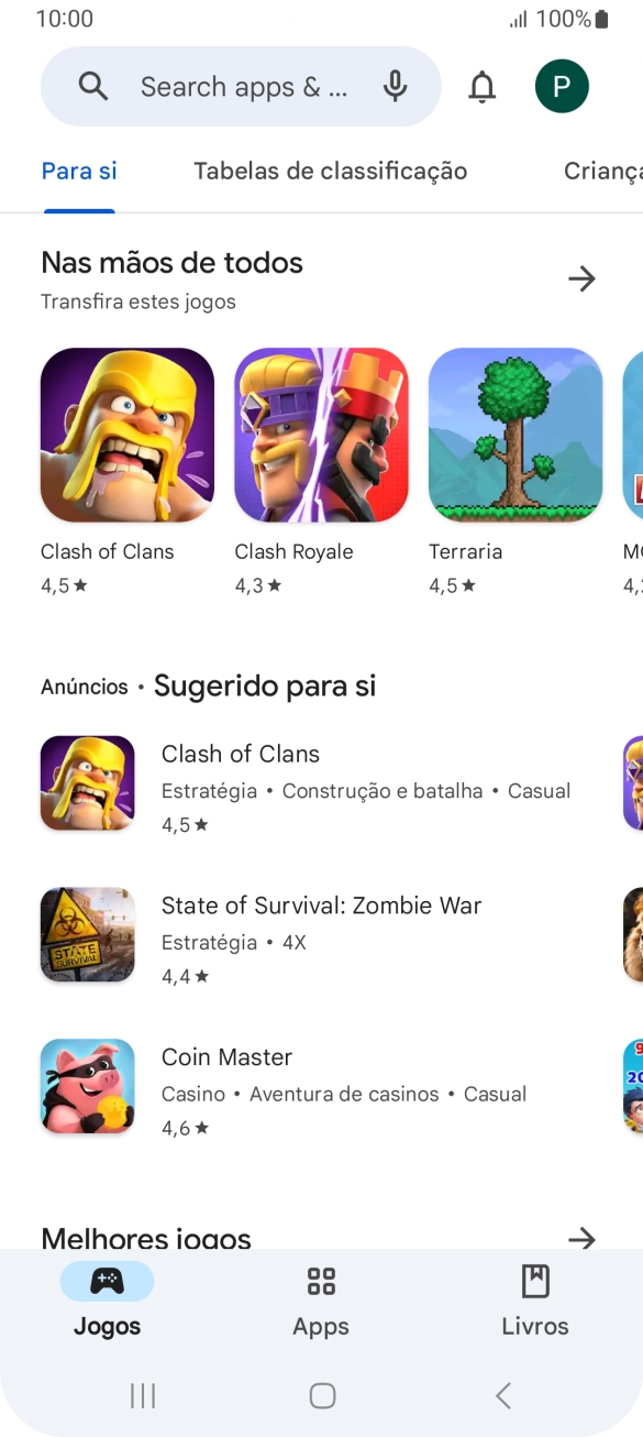 Prima o ícone de perfil.