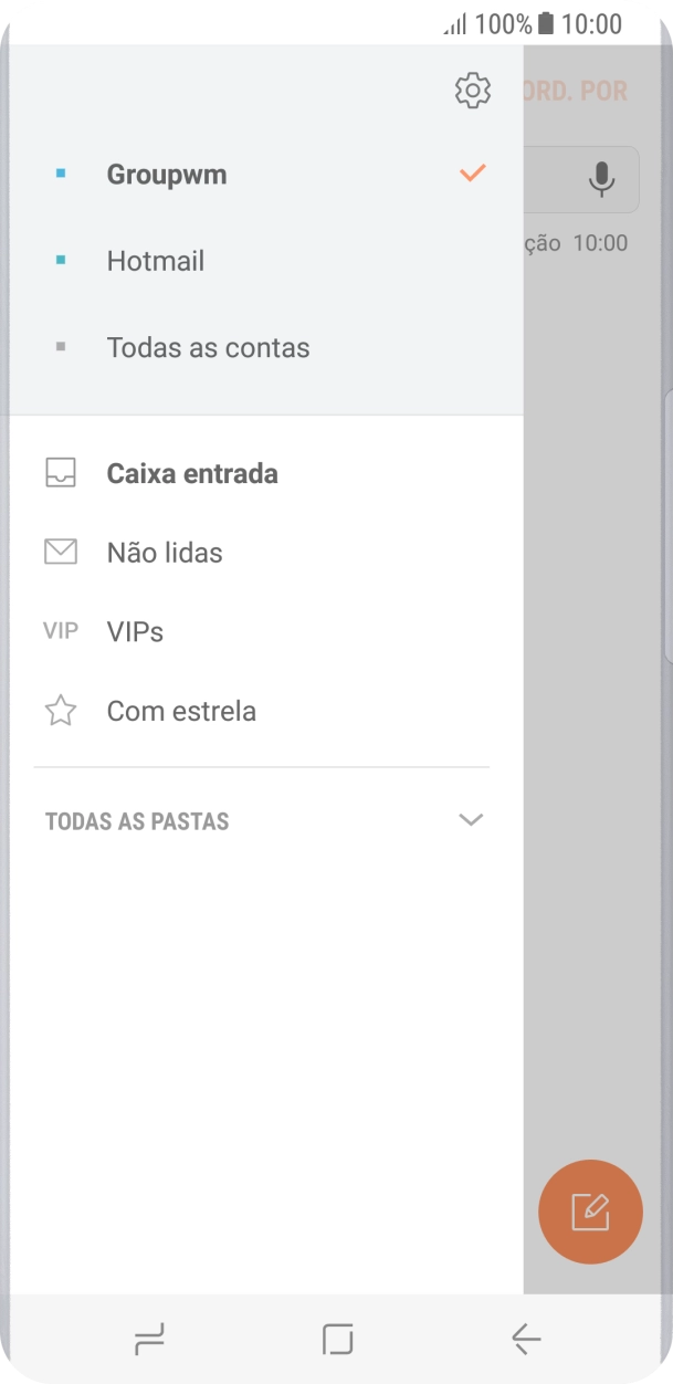 Prima o ícone de definições.