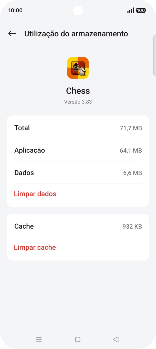 Prima Limpar cache.
