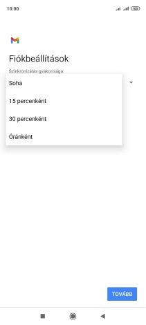 Válaszd ki a kívánt beállítást.