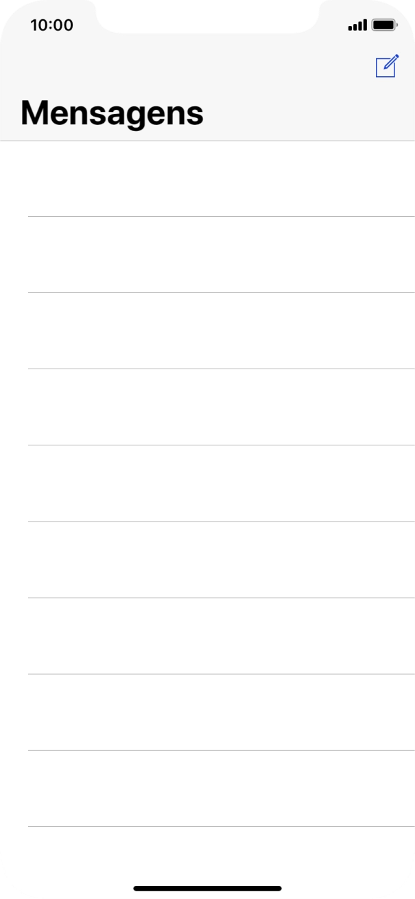 Prima o ícone de nova mensagem.