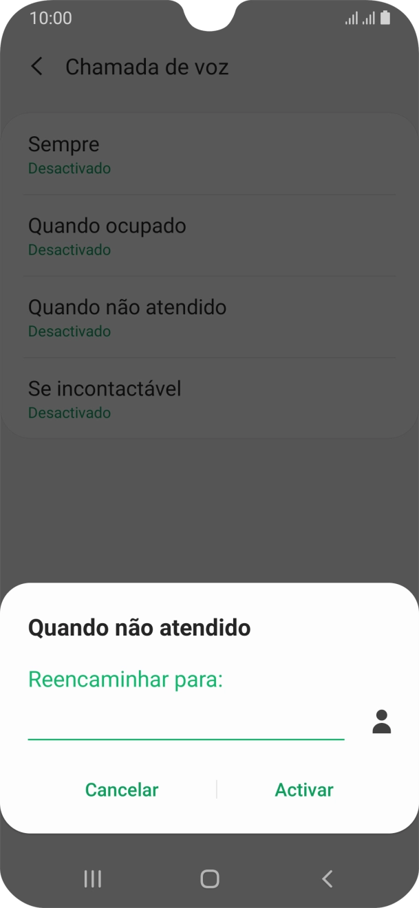 Introduza 123 e prima Activar.