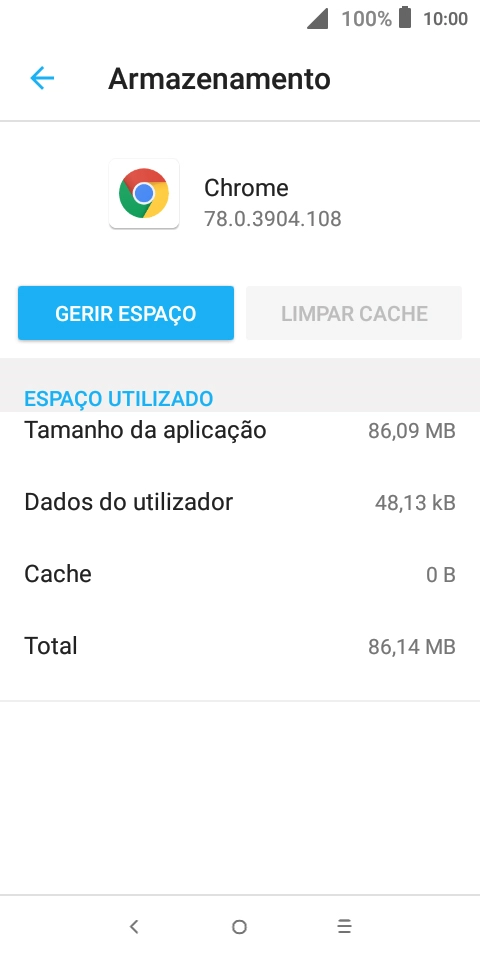 Prima a tecla de início para terminar e voltar ao ecrã inicial.