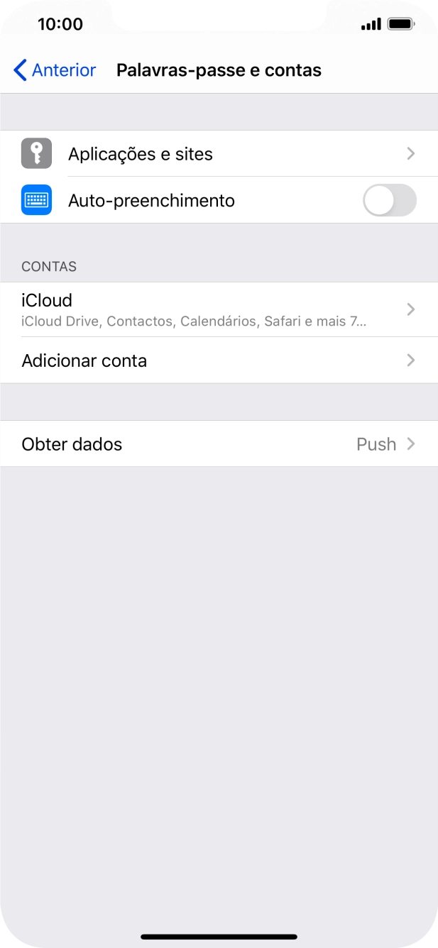 Prima Adicionar conta.