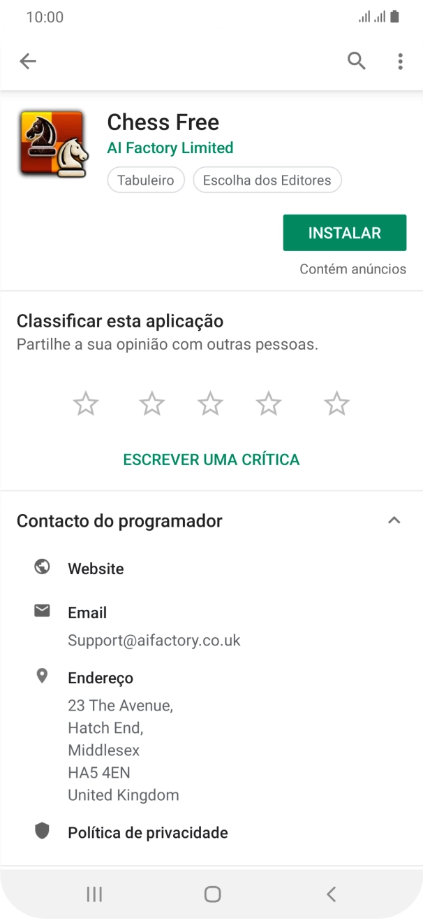 Prima a tecla de início para terminar e voltar ao ecrã inicial.