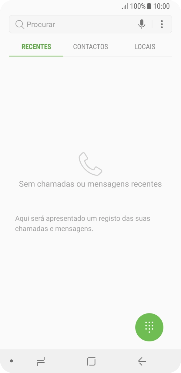 Prima o ícone de menu.