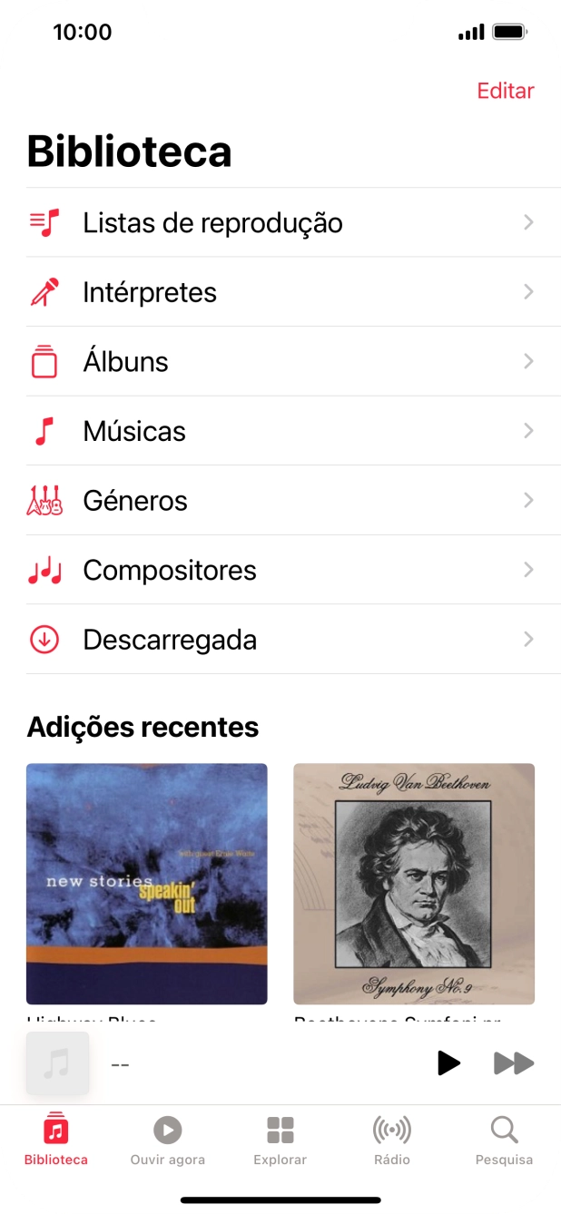 Prima Listas de reprodução.