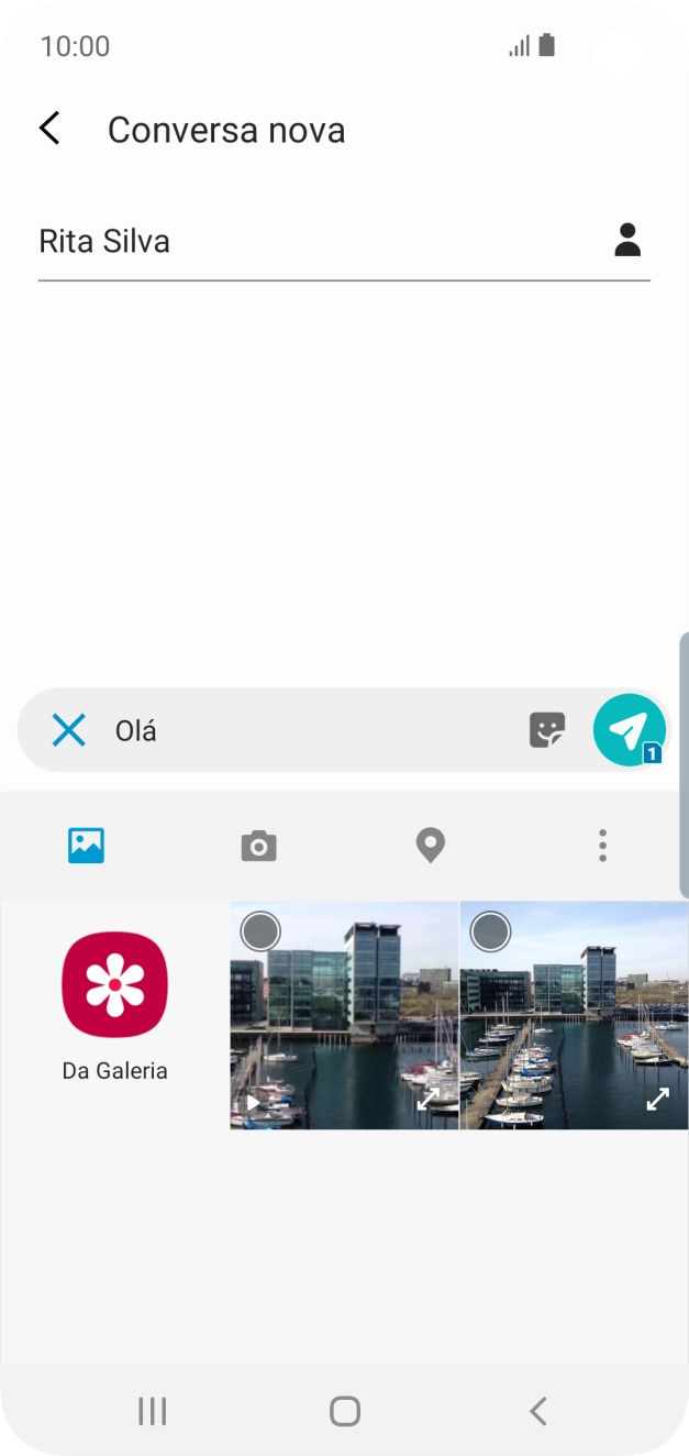 Prima o ícone de imagem.