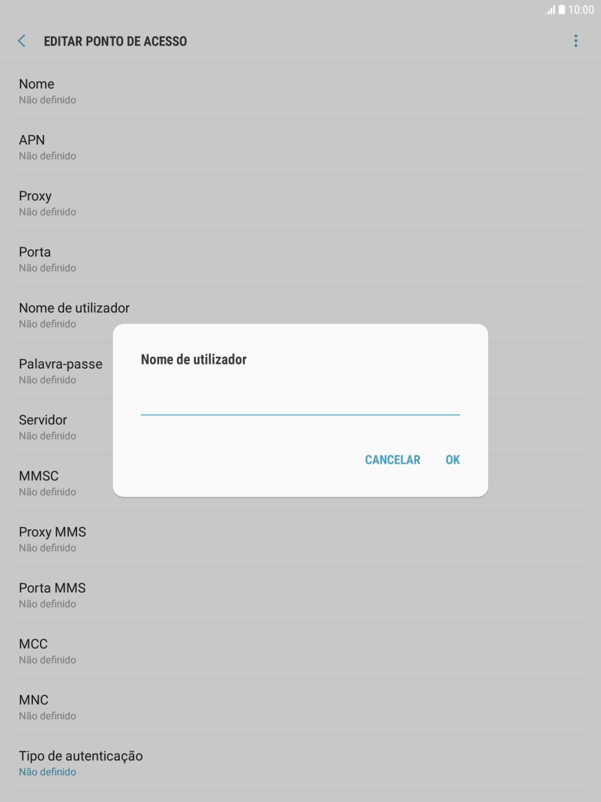 Introduza vodafone e prima OK.