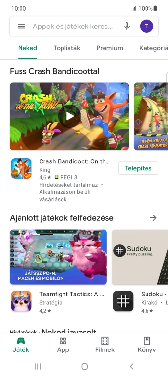 Kattints a keresés mezőre.
