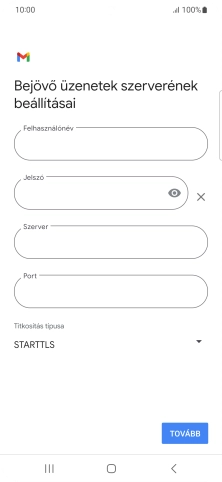 Kattints a „Felhasználónév” alatti mezőre, és írd be az e-mail-fiókodhoz tartozó felhasználónevet.